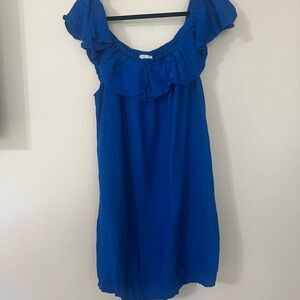 Royal Blue Ruffled Dress